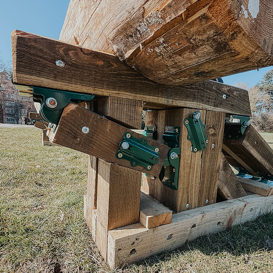 Log with mim clips installed